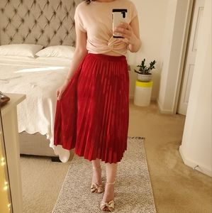 Velvet Midi Skirt